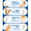 imageoneisall 4in1 Cordless Dog Grooming Kit with 2Speed Clippers Low Noise Paw Trimmer ampamp Rechargeable Quiet Nail Grinder for Dogs and Cats BlueWhite