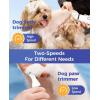imageoneisall 4in1 Cordless Dog Grooming Kit with 2Speed Clippers Low Noise Paw Trimmer ampamp Rechargeable Quiet Nail Grinder for Dogs and Cats BlueWhite