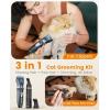 imageoneisall Cat Clippers and Paw Trimmer 3 in 1Cat Grooming KitCat Clippers for Matted HairCordless Cat Shaver for Matted Long Hair2 Speed Cat Hair TrimmerPet Clippers for Cats and Small Dogs
