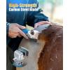 imageoneisall Cordless Horse ClippersProfessional Horse Grooming Clippers with 2 BatteriesDetachable Stainless Steel Blade Heavy Duty Horse Grooming Kit for Thick Coat
