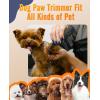 imageoneisall Dog Paw TrimmerCorldless Quiet Pet Paw Trimmer with Double BladesLow Noise 2 Speed Dog Grooming Clippers for Paws Eyes Ears Face RumpBlack