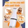 imageoneisall Dog Paw TrimmerCorldless Quiet Pet Paw Trimmer with Double BladesLow Noise 2 Speed Dog Grooming Clippers for Paws Eyes Ears Face RumpWhite