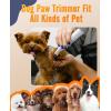 imageoneisall Dog Paw TrimmerCorldless Quiet Pet Paw Trimmer with Double BladesLow Noise 2 Speed Dog Grooming Clippers for Paws Eyes Ears Face RumpWhite