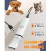 imageoneisall Dog Paw TrimmerCorldless Quiet Pet Paw Trimmer with Double BladesLow Noise 2 Speed Dog Grooming Clippers for Paws Eyes Ears Face RumpWhite