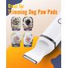 imageoneisall Dog Paw TrimmerCorldless Quiet Pet Paw Trimmer with Double BladesLow Noise 2 Speed Dog Grooming Clippers for Paws Eyes Ears Face RumpWhite