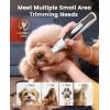 imageoneisall Low Noise Dog Paw Trimmer with LED Light Paw Trimmer for Dogs 08inch Widen Blade 35dB Cordless Electric Pet Paw Grooming Clippers for Paws Ears Face Rump