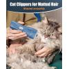 imageoneisall Pet Clipper for Cat Matted Hair Pet Shaver for Cats Quiet Pet Clippers Waterproof Cordless Cat Clippers for Matted Hair Long Hair with Storage Bag GreenBlue