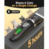 imageoneisall Quiet Cat Clippers for Matted ampamp Long Hair 2Speed Cordless Pet Shaver Grooming Kit for Cats Small Dogs ampamp Animals BlueBlack