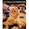 imageoneisall Quiet Cat Clippers for Matted ampamp Long Hair 2Speed Cordless Pet Shaver Grooming Kit for Cats Small Dogs ampamp Animals BlueBlack