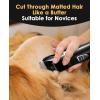 imageoneisall Quiet Cat Clippers for Matted ampamp Long Hair 2Speed Cordless Pet Shaver Grooming Kit for Cats Small Dogs ampamp Animals BlueBlack