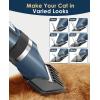 imageoneisall Quiet Cat Clippers for Matted ampamp Long Hair 2Speed Cordless Pet Shaver Grooming Kit for Cats Small Dogs ampamp Animals BlueBlue
