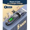 imageoneisall Quiet Cat Clippers for Matted ampamp Long Hair 2Speed Cordless Pet Shaver Grooming Kit for Cats Small Dogs ampamp Animals BlueBlue