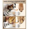imageoneisall Quiet Dog Trimmer for Paws Dog Nail Grinder Paw Trimmer with 2 LED Lights 35dB Grooming Kit Safe Nail Kit Cordless Rechargeable Electric Clippers