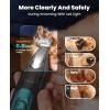 imageoneisall Silent Dog Clippers for Grooming LED Light Dog Paw Trimmer Dog Nail Grinder Rechargeable 2000mAh Dog Grooming Clippers Cordless Dog Hair Trimmer Electric Dog Trimmer for Paw Nail Body