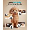 imageoneisall Silent Dog Clippers for Grooming LED Light Dog Paw Trimmer Dog Nail Grinder Rechargeable 2000mAh Dog Grooming Clippers Cordless Dog Hair Trimmer Electric Dog Trimmer for Paw Nail Body