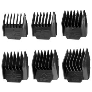 image6Pcs Attachment Guide Comb Guards for oneisall Low Noise Dog Clippers 16 3mm18mm Cut Length Black