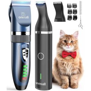 imageoneisall Cat Clippers and Paw Trimmer 3 in 1Cat Grooming KitCat Clippers for Matted HairCordless Cat Shaver for Matted Long Hair2 Speed Cat Hair TrimmerPet Clippers for Cats and Small Dogs