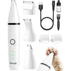 imageoneisall Cat Grooming Kit 3 in 1 Quiet Cat Clippers for Thick Matted Paw Hair Trimmer Heavy Coat Butt Shaver Cordless Pet Clippers Fur Trimmer for Dogs and Other Small Animals at Home Travel