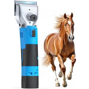 imageoneisall Cordless Horse ClippersProfessional Horse Grooming Clippers with 2 BatteriesDetachable Stainless Steel Blade Heavy Duty Horse Grooming Kit for Thick Coat
