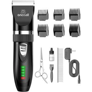 imageoneisall Quiet Cat Clippers for Matted ampamp Long Hair 2Speed Cordless Pet Shaver Grooming Kit for Cats Small Dogs ampamp Animals BlueBlack