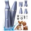 imageoneisall Dog Clippers Grooming Kit 4 in 1 Low Noise Dog Paw TrimmerampampDog Nail GrinderIPX7 Waterproof Cordless Dog Trimmer Shaver for Small Dogs and Cats