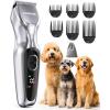 imageoneisall Dog Clippers for Grooming Thick Hair Low Noise Cordless Dog Shavers 2Speed Pet Hair Trimmer Grooming Kit for Home Groomer10 pieces
