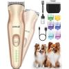 imageoneisall Dog Clippers with Double Blades2 in 1 Low Noise Dog Paw Trimmer2 Speed Cordless Dog Grooming ClippersElectric Dog Clippers for Small Dogs