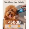 imageoneisall 2 in 1 Dog Clippers Grooming and Paw Trimmer Cordless 50dB Quiet Rechargeable 2 Speed Dog Hair Clippers with Detachable Stainless Steel Blade for Small ampamp Large Dogs Pets with Thick CoatsBlue
