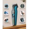 imageoneisall 2 in 1 Dog Clippers Grooming and Paw Trimmer Cordless 50dB Quiet Rechargeable 2 Speed Dog Hair Clippers with Detachable Stainless Steel Blade for Small ampamp Large Dogs Pets with Thick CoatsBlue