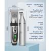 imageoneisall Dog Clippers and Dog Paw Trimmer Kit 2 in 1 Low Noise Cordless Dog Clippers for Grooming Pet Hair Trimmers for Small and Large Dogs Cats AnimalsSilver