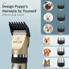 imageoneisall Dog Clippers and Dog Paw Trimmer Kit 2 in 1 Low Noise Cordless Dog Clippers for Grooming Pet Hair Trimmers for Small and Large Dogs Cats AnimalsGold  Black