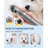 imageoneisall Dog Clippers and Dog Paw Trimmer Kit 2 in 1 Low Noise Cordless Dog Clippers for Grooming Pet Hair Trimmers for Small and Large Dogs Cats AnimalsSilver