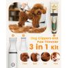 imageoneisall Dog Clippers and Dog Paw Trimmer Kit 2 in 1 Low Noise Cordless Dog Clippers for Grooming Pet Hair Trimmers for Small and Large Dogs Cats AnimalsGold  White