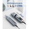 imageoneisall Dog Clippers and Dog Paw Trimmer Kit 2 in 1 Low Noise Cordless Dog Clippers for Grooming Pet Hair Trimmers for Small and Large Dogs Cats AnimalsSilver