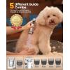 imageoneisall Dog Clippers and Paw Trimmer with Low Noise 4  in  1 Cordless Dog Grooming Kit with 3  Level Speed Clippers 7000 RPM for Grooming Thick Hair Waterproof Shaver for Dogs and CatsSilver