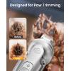 imageoneisall Dog Clippers and Paw Trimmer with Low Noise 4  in  1 Cordless Dog Grooming Kit with 3  Level Speed Clippers 7000 RPM for Grooming Thick Hair Waterproof Shaver for Dogs and CatsSilver