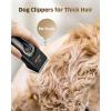 imageoneisall Dog Clippers for Grooming Doodles Poodles Thick Curly HairLow Noise Heavy Duty Dog Grooming Kit with Detachable Metal Blades