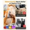 imageoneisall Dog Clippers for Grooming Thick Hair ProfessionalCordlessLow Noise Pet Grooming Kit with Detachable Metal Combs Rechargeable HeavyDuty Pet Clippers for ThickCurlyFineWavy Hair SliverSliver