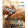 imageoneisall Dog Clippers for Grooming for Thick Heavy CoatsLow Noise Rechargeable Cordless Pet Shaver with Stainless Steel BladeWaterproof Dog Shaver for Dogs Pets and Animals SliverA Stainless Steel
