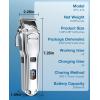 imageoneisall Dog Clippers for Grooming for Thick Heavy CoatsLow Noise Rechargeable Cordless Pet Shaver with Stainless Steel BladeWaterproof Dog Shaver for Dogs Pets and Animals SliverA Stainless Steel