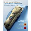 imageoneisall Dog Clippers for Grooming for Thick Heavy CoatsLow Noise Rechargeable Cordless Pet Shaver with Stainless Steel BladeWaterproof Dog Shaver for Dogs Pets and Animals SliverB Gold