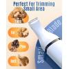 imageoneisall Dog Clippers with Double BladesCordless Small Pet Hair Grooming TrimmerLow Noise for Trimming Dogs Hair Around Paws Eyes Ears Face Rump WhiteWhite