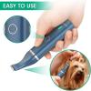 imageoneisall Dog Clippers with Double BladesCordless Small Pet Hair Grooming TrimmerLow Noise for Trimming Dogs Hair Around Paws Eyes Ears Face Rump WhiteTeal