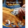 imageoneisall Dog Grooming Kit for Heavy Thick HairampampCoatsLow Noise Rechargeable Cordless Waterproof Dog Clippers for Grooming AnimalsampampPetsPet Shaver with Stainless Steel Blade and Paw Trimmer