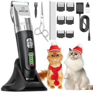 imageoneisall Cat ClippersQuiet Cat Hair Trimmer for Matted HairRechargeable Cat Grooming Supplies for ThickCurlyFin HairCordless Cat Grooming Kit