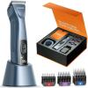 imageOneisall Grandmaster Pro 1 Cordless Professional Dog Grooming Clippers 2Speed Dog Clippers for Grooming Heavy DutyThick Hair Detachable Carbonized Steel Blade Metal Combs Removable Battery
