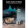imageoneisall 2L Stainless Steel Cat Water Fountain with Snap AntiSpill Cats Water Fountains with Quiet PumpContinuous Fresh Water SupplyPet Water Fountain for Single Kitty ampamp Small Pets
