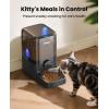 imageoneisall Cordless WiFi Automatic Cat Feeder Rechargeable 100Day Battery Operated Pet Feeder 20 Cups5L Timed Cat Food Dispenser for Large Kibble Smart App Control BlackBlack