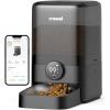 imageoneisall Cordless WiFi Automatic Cat Feeder Rechargeable 100Day Battery Operated Pet Feeder 20 Cups5L Timed Cat Food Dispenser for Large Kibble Smart App Control BlackBlack