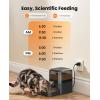 imageoneisall Cordless WiFi Automatic Cat Feeder Rechargeable 100Day Battery Operated Pet Feeder 20 Cups5L Timed Cat Food Dispenser for Large Kibble Smart App Control BlackBlack